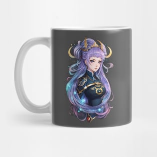 Stellar Healer: Radiant AI Anime Character Art in Ophiuchus Mug